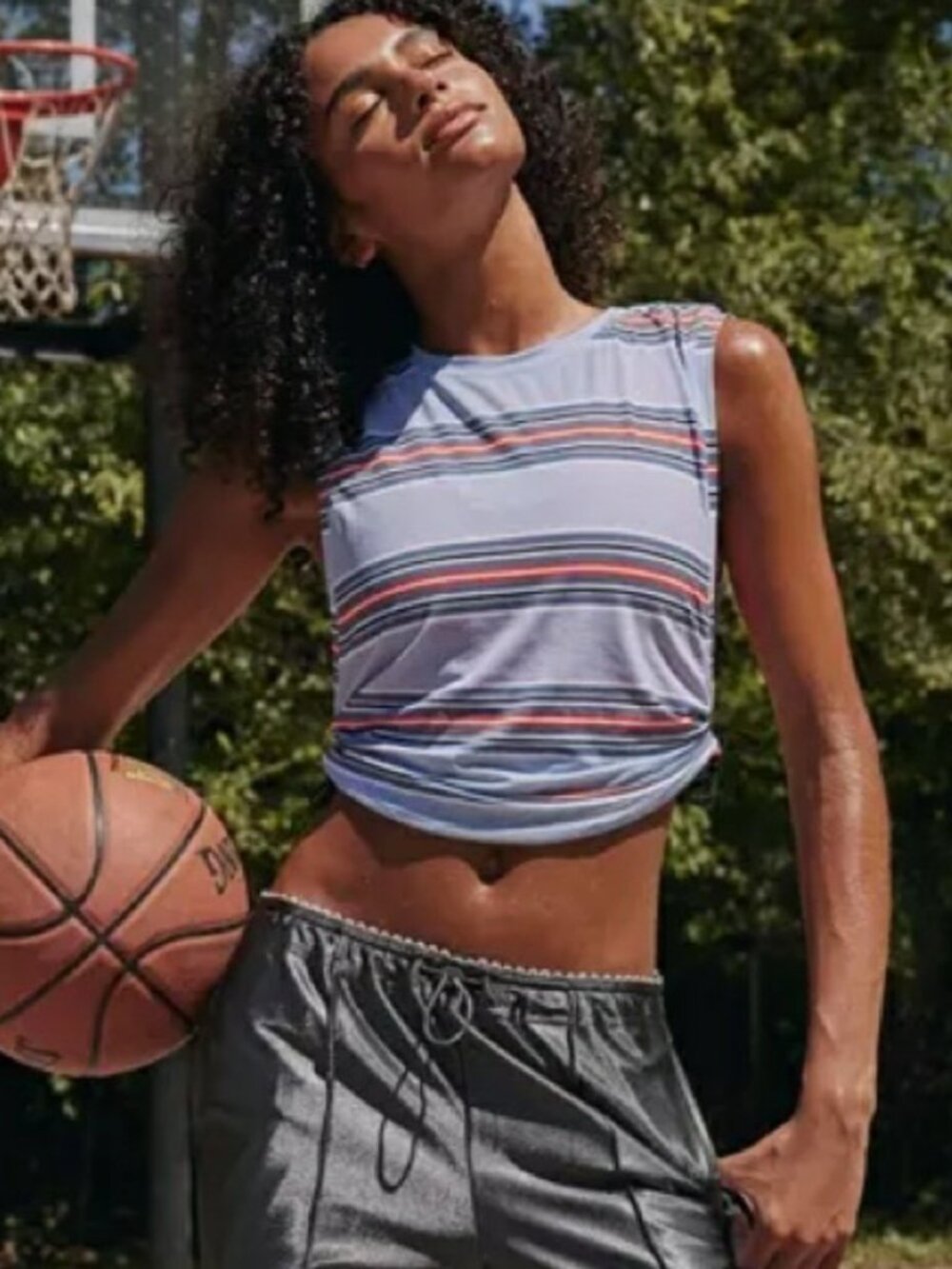 Free People Movement Women's Sport Mode Muscle Tank in Steel Combo size XS NWT